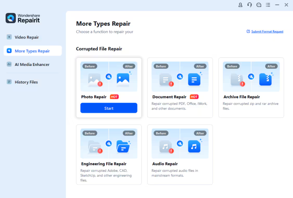 2. Wondershare Repairit (Photo Repair)